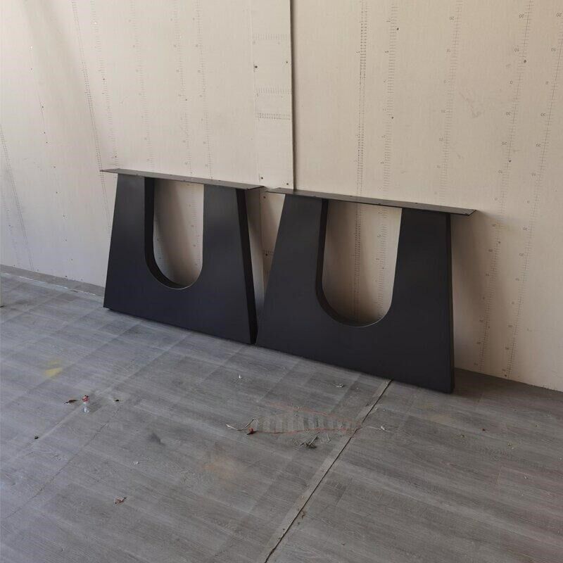 现代简约桌腿碳素钢金属桌架电脑桌餐桌腿支架实木大板办公桌桌脚