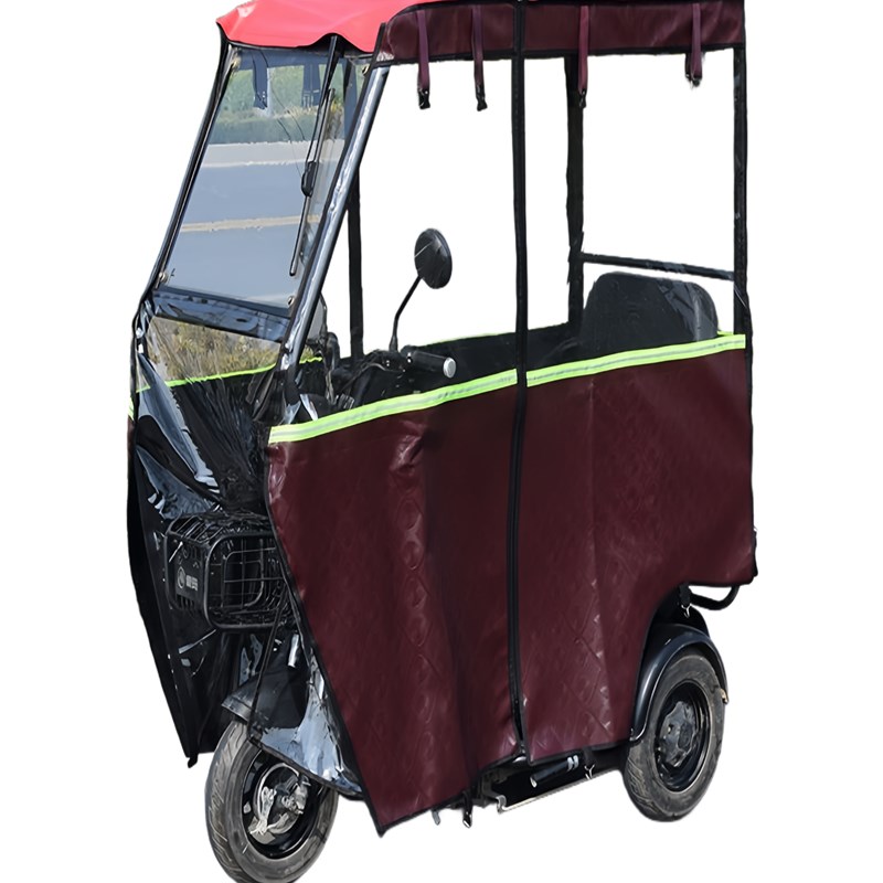 电动三轮车小巴士车棚雨帘车电动车篷全透明围帘防风保暖加厚防雨
