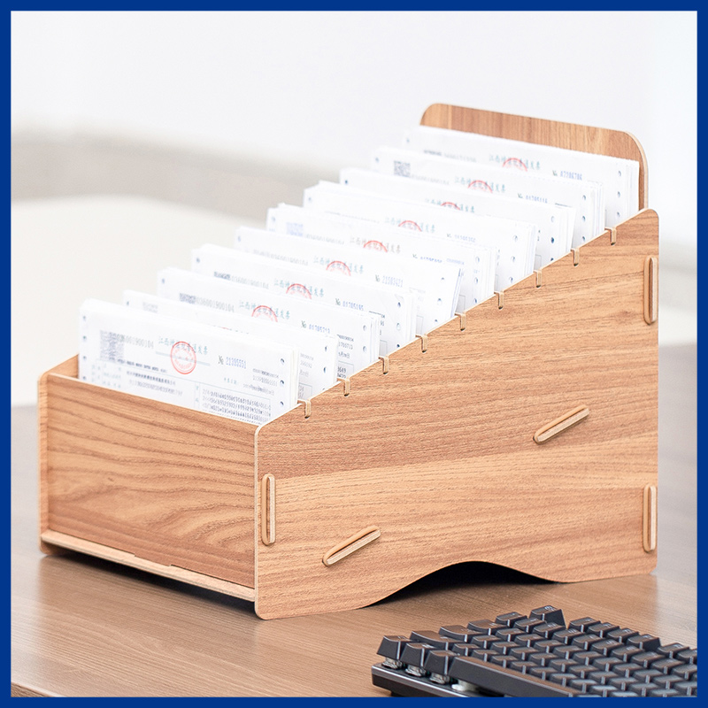 快递单据收纳盒送货单架子置物架多格票据收纳盒桌面单据分类整理