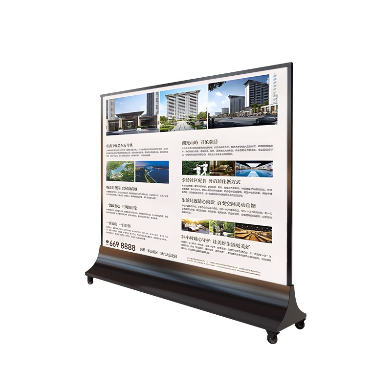 落地式宣传展示架广告牌大型展板广告海报立式屏风展架可定制尺寸