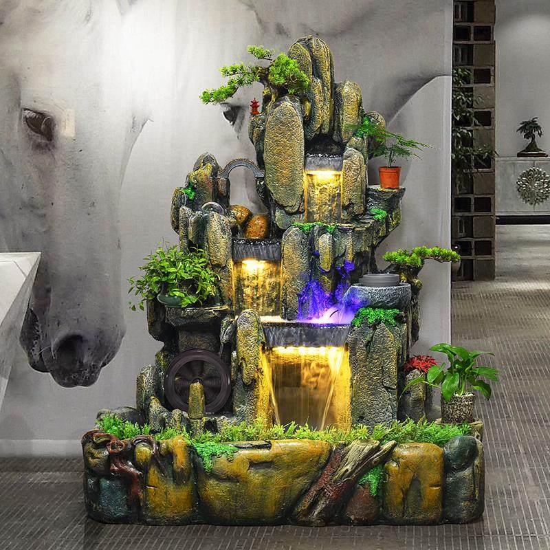 大型落地假山流水喷泉客厅办公室造景花园庭院装饰鱼池水景观摆件,家居饰品,装饰摆件,淘宝优惠券,粉丝福利购,淘宝优惠卷