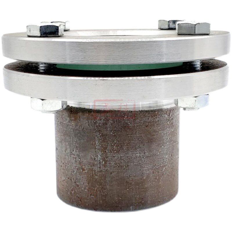 JB595-64碳钢带颈法兰视镜 对夹玻璃视盅 管道罐体加管焊接观察孔