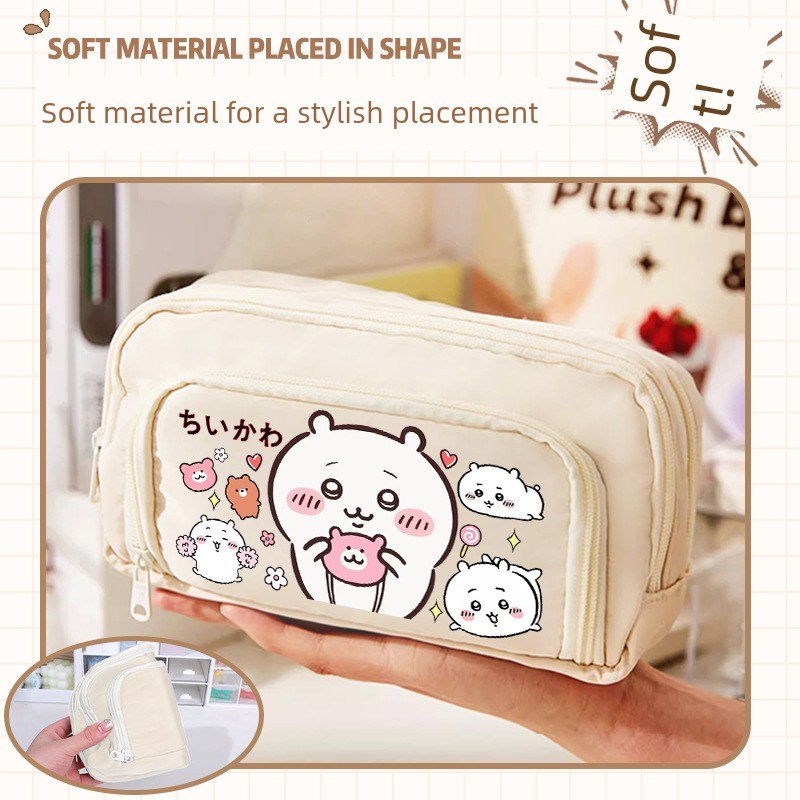 千川铅笔袋小学女生千川铅笔袋大容量多层收纳铅笔盒女孩可爱Usac