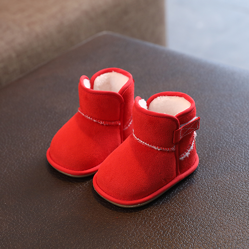 秋冬季婴儿鞋1岁加绒加厚保暖棉鞋袜男女宝宝学步鞋不掉0-612月