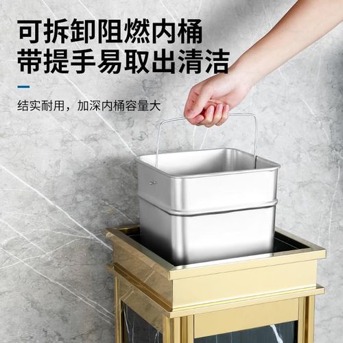 酒店垃圾桶大堂立式不锈钢带烟灰缸商用宾馆走廊ktv电梯口果皮箱