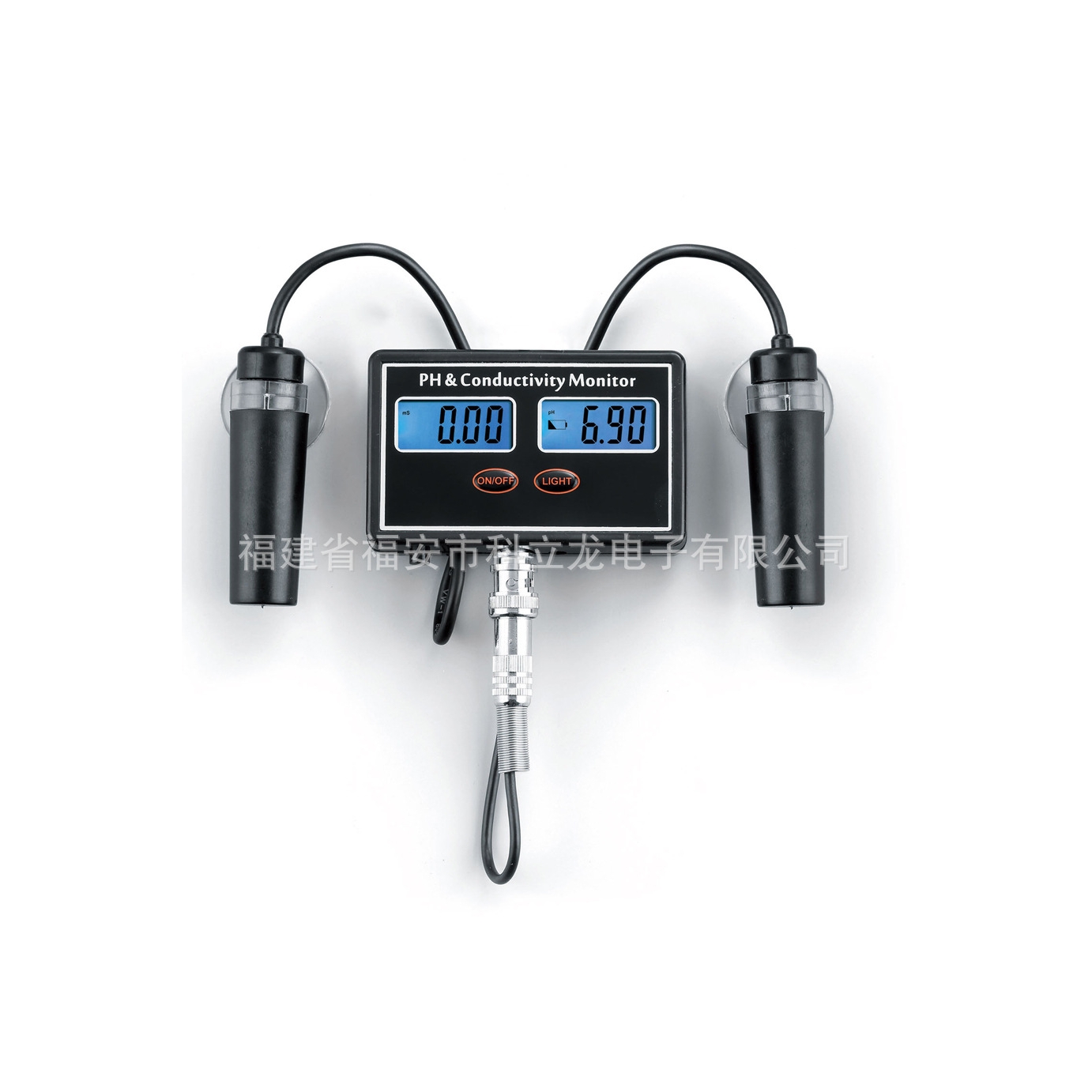 在线PH/EC双显示监测仪水产养殖酸碱度电导率计水族馆酸度计