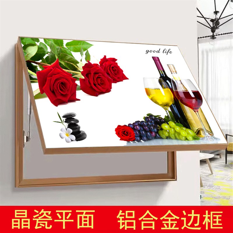 新款晶瓷平面电表箱装饰画遮挡配电箱总开关客厅餐厅走廊玄关挂墙图片