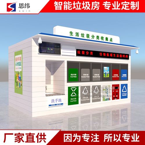 智能垃圾分类房感应自动开门分类环卫清洁屋站社区垃圾分类房厂家