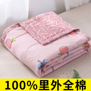 单D人可水洗纯棉被芯棉花被子薄春 100%里外全棉夏凉被空调被夏季