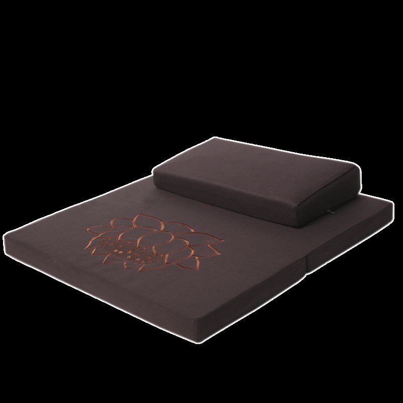 高弹椰棕折叠禅修垫绣莲花打坐垫加厚蒲团禅垫拜忏垫参禅垫静坐垫