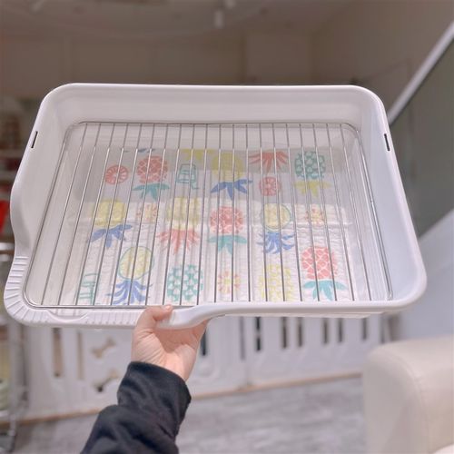 狗厕所不锈钢网防踩屎狗砂盆中小型犬便盆尿尿盆宠物狗狗厕所