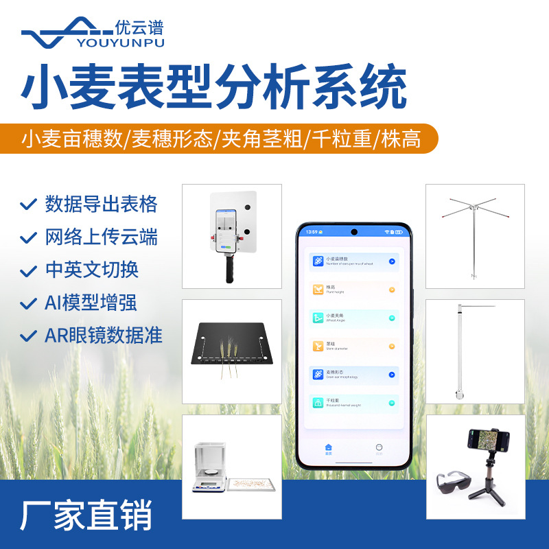 小麦表型测量仪小麦亩穗数测量系统小麦夹角茎粗麦穗形态检测仪器