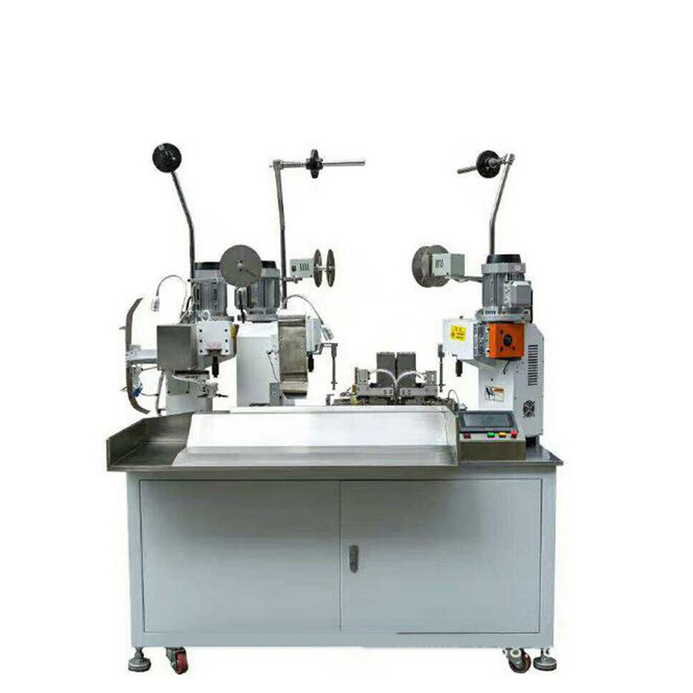 全自动双线合压三头打端机自动电源线压接压着端子机厂家 直销