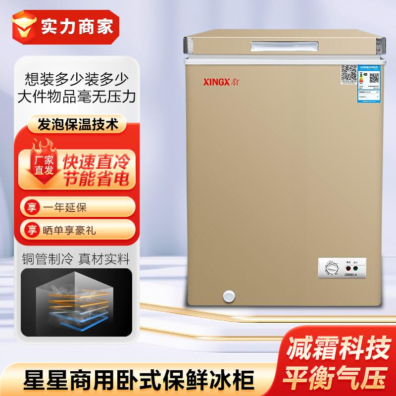 商用卧式冰柜单温冷藏冷冻柜小冷柜茶叶保鲜柜自动除霜雪糕柜