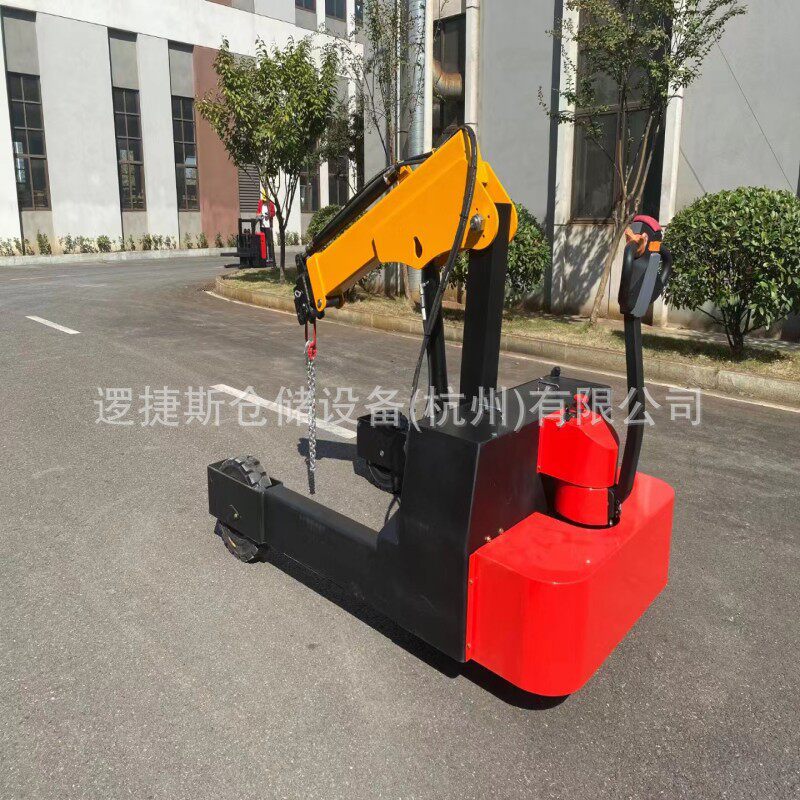 非标电动越野吊臂车小吊旋转单臂吊平衡吊车1200kg液压小吊车