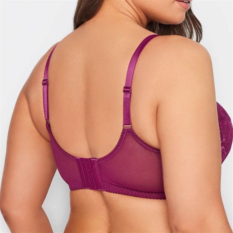 一件定制C-J杯大码法式蕾丝文胸胖mm300斤超大全罩杯薄款胸罩内衣