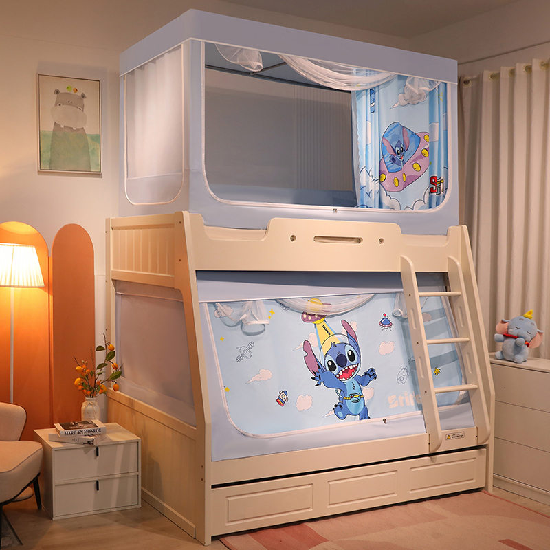 子母床蚊帐新款家用儿童伸缩支架高低床上下床上下铺遮光床帘帐篷