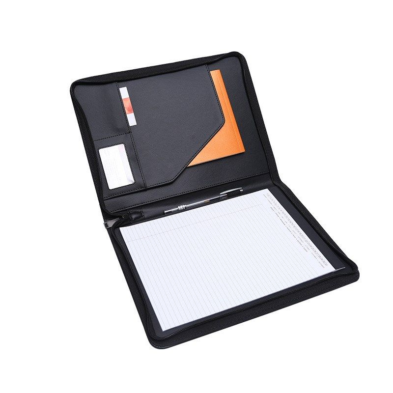 销售签单收纳包手提拉链办公笔记本文件夹多功能商务拉链包A4