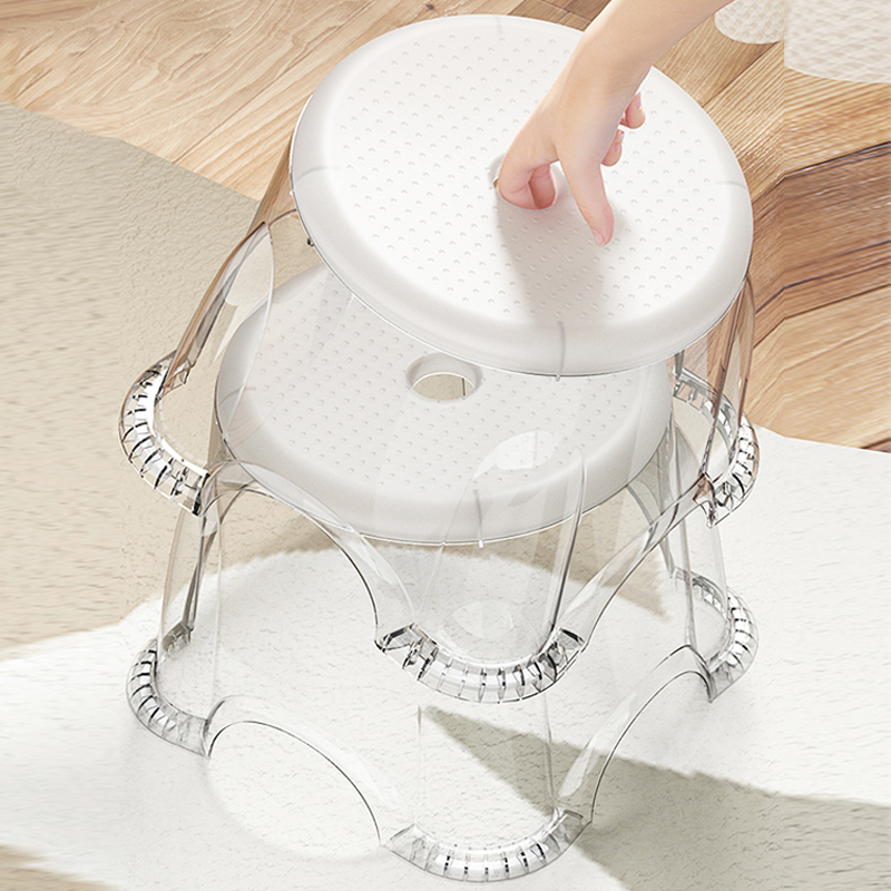 小凳子家用加厚塑料儿童小型矮凳亚克力透明门口换鞋凳客厅小板凳