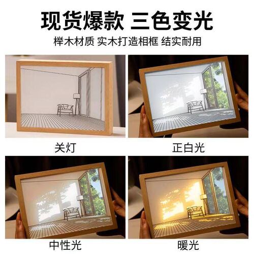 万家灯火灯光画小夜灯你的名字灯光画新款壁画灯发光装饰画床头灯