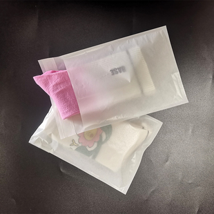 蜡光纸白色半透i明袋吧唧自粘袋服装包装卡片袋T恤袋40g礼品袋子