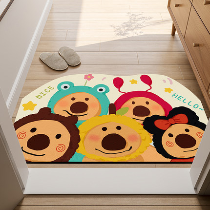 卡通进门地垫入户门地毯可裁剪免洗耐脏pvc门口皮革玄关防滑脚垫