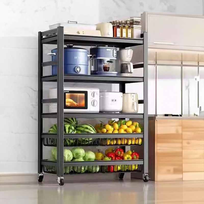 厨房多功能置物架落地多层微波炉烤箱果蔬菜篮子收纳架锅具储物架,厨房/烹饪用具,微波炉置物架,淘宝优惠券,粉丝福利购,淘宝优惠卷