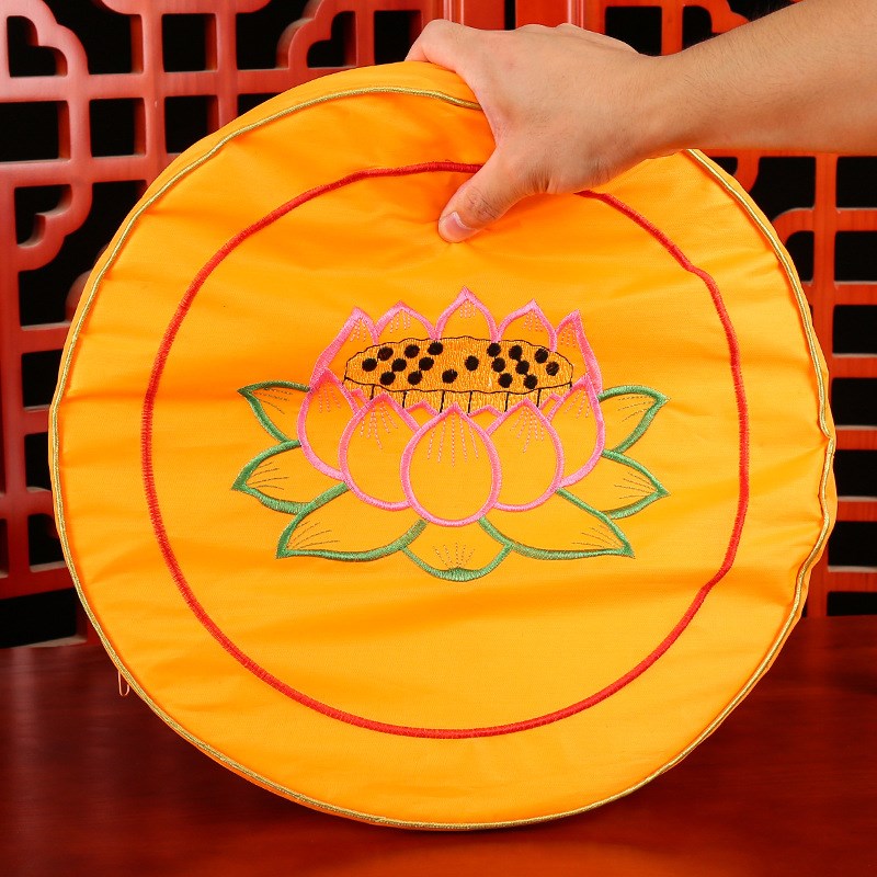 蒲团坐垫 家用磕大头莲花蒲团跪拜垫 寺院拜佛垫 圆形拜垫