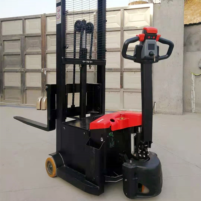 szhoular蓄电池堆垛倾翻自动油桶车无支腿全电动堆高车翻转倒料车