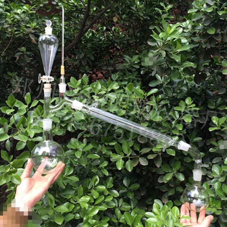 供应 装减压简易蒸家馏蒸置 厂馏来图加工玻璃水仪器蒸气装置/