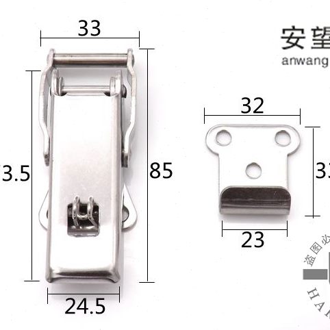 工具箱工业 9弹簧0扣双 锁扣0不锈钢安搭扣 搭扣木箱锁扣箱4 望30