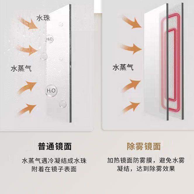 ?木智能浴实室镜367妆柜单独挂墙式卫生间镜箱厕所手间梳触摸镜洗