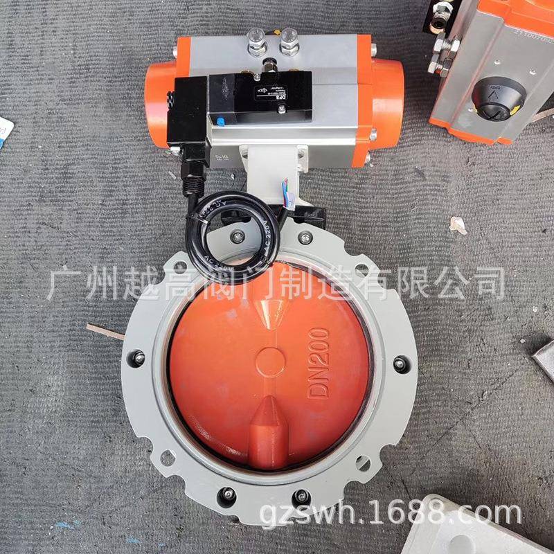 水泥搅拌站用气动蝶阀 铝合金体 气动粉体粉料蝶阀 蝴蝶阀