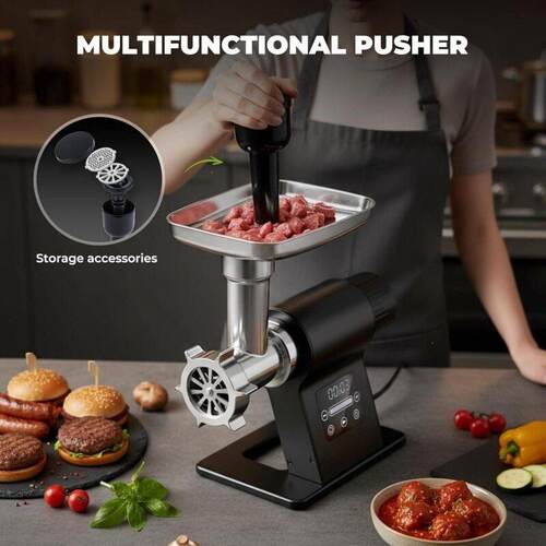 全金属家用电动绞肉机大功率直流静音纯铜电机商用Meat Grinder