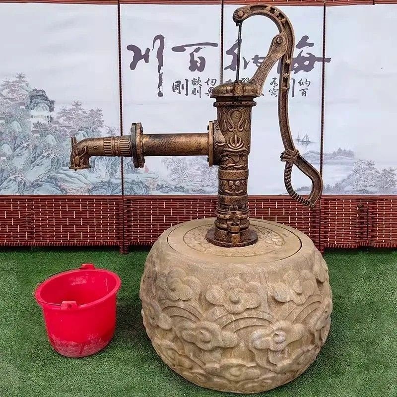 压水井井头手压式农村水井u井圈覆古新款手动老式家用彷古手摇式