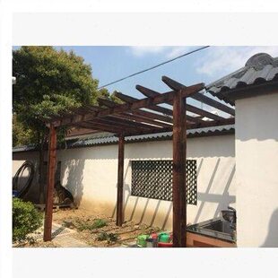 公园葡萄架防腐木葡萄架庭院碳化木松木花架凉亭木屋阳光房葡萄架