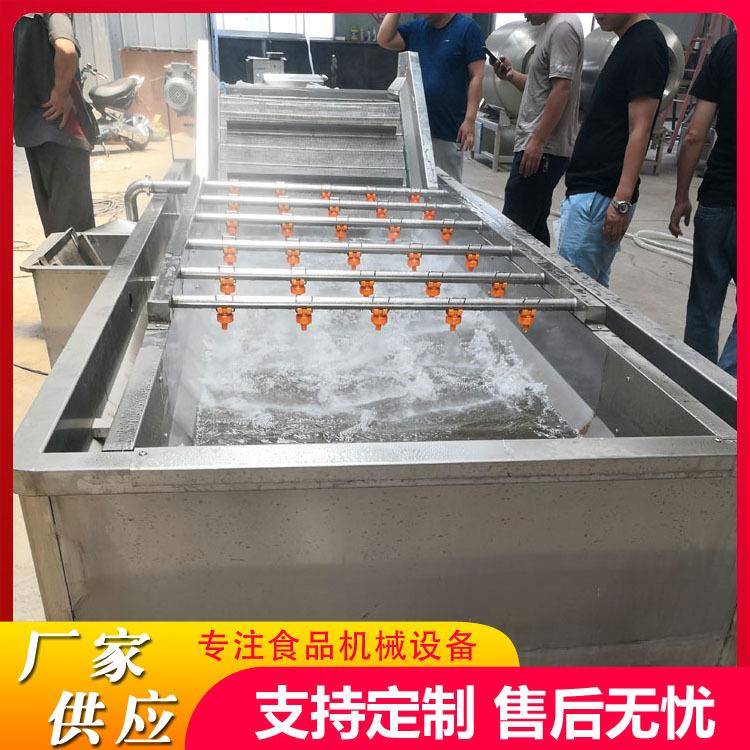 商用多功能果蔬清洗机气泡臭氧洗菜机净菜前处理清洗线香菇清洗机