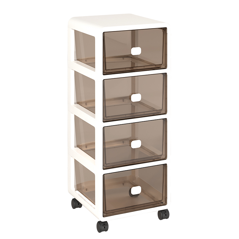 透明卫生间夹缝收纳柜抽屉式厕所窄缝储物柜塑料浴室缝隙柜侧边柜