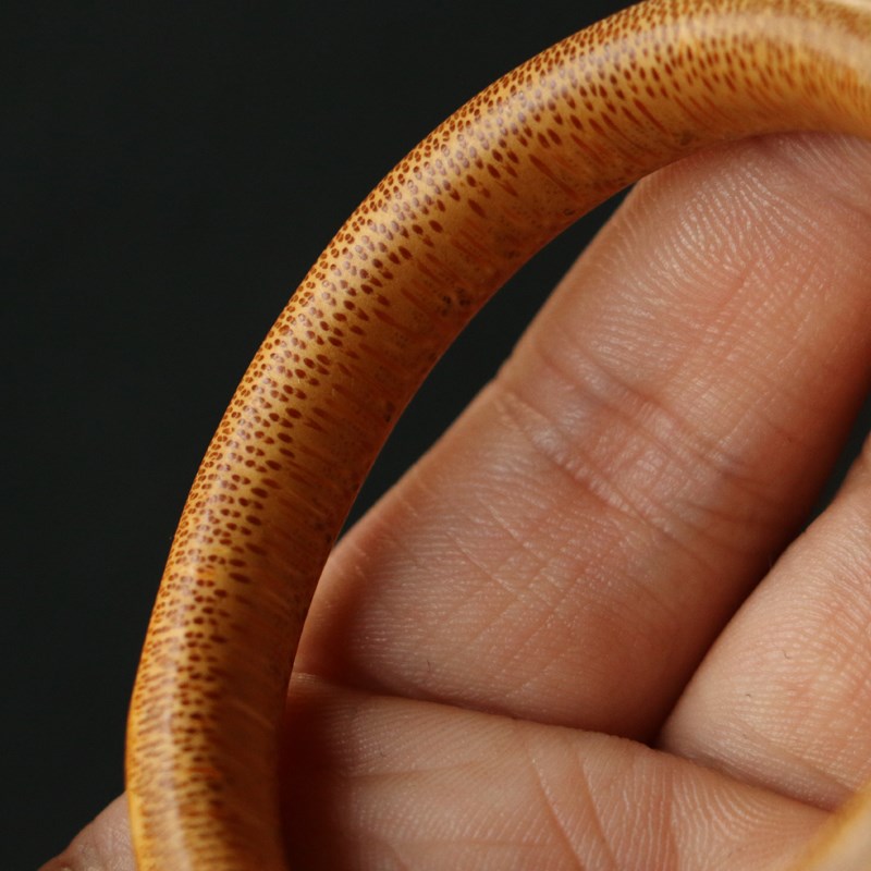 精品名家张念超纯手工制作天然满钉竹根小手镯竹根雕女士手链手环