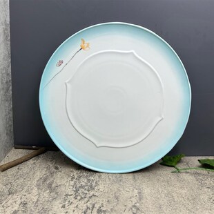 大号牛排盘子陶瓷圆形西餐盘子家用菜盘碟子浅盘R平盘菜碟西式餐