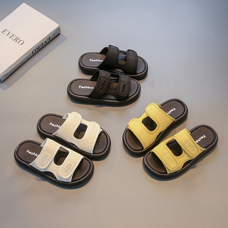 儿童露趾凉拖2025年夏季新款软底防滑女宝宝拖鞋时尚男童休闲鞋子