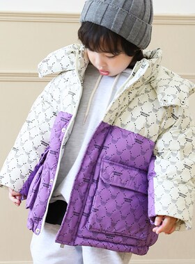 男宝羽绒服中长款2024冬季新款连帽90绒儿童羽绒服加厚保暖23917