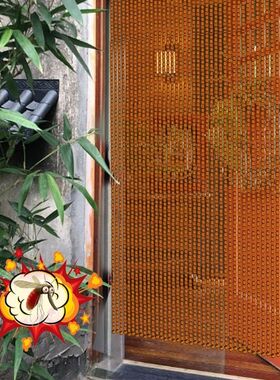 竹珠竹节家用门帘防蚊蝇珠帘客z厅卫生间化解门对门隔断珠帘免打