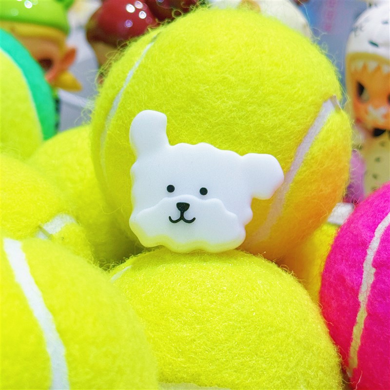 奶思网球可爱小白狗避震器网球避震器球拍避震粒专业硅胶防震器