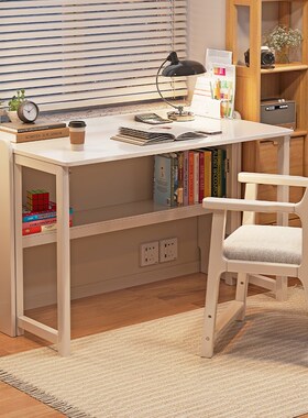 全实木书桌折g叠桌子学习桌家用办公桌简易电脑桌卧室小户型写字