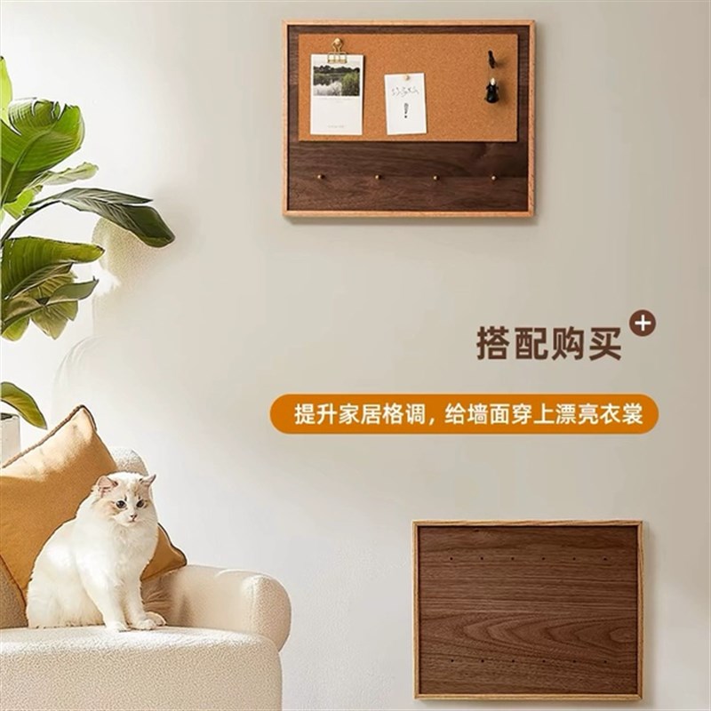电表箱装饰遮挡箱软木板照片墙留言板配电箱装饰画实木可定制图片