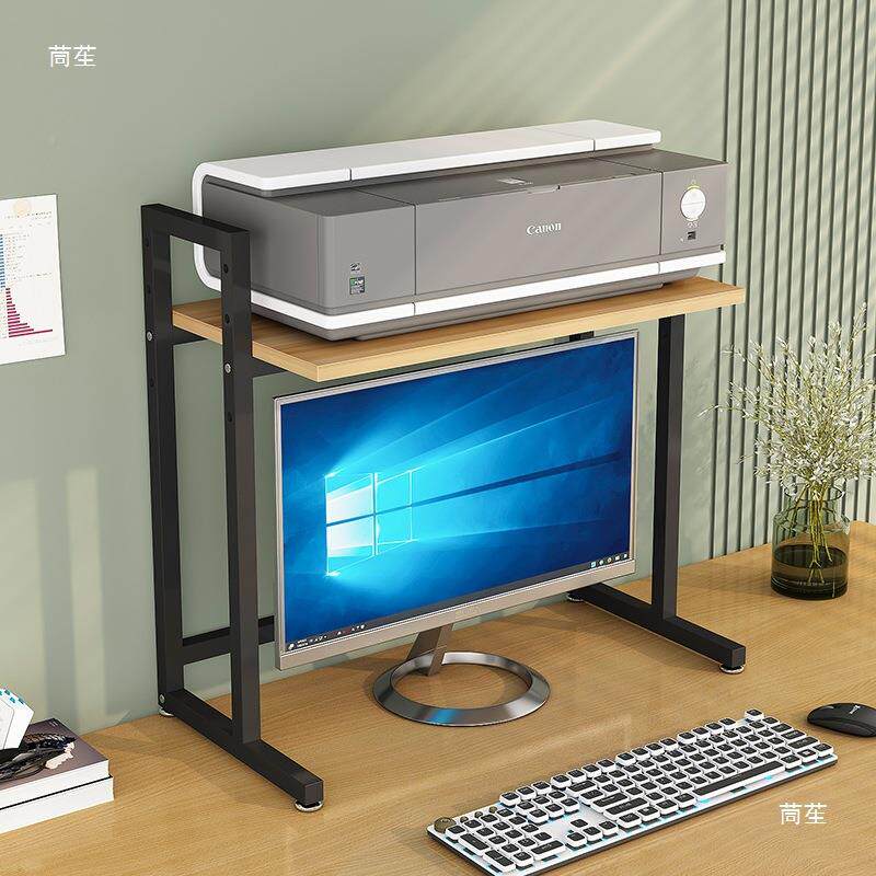 桌面可节电脑印显示收器支架主机架子办公桌上纳架层高可调子调打