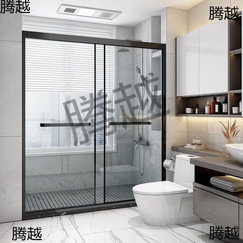 断一湿字型淋浴房玻璃隔断浴775推室隔断拉门卫生间干分离隔厕所