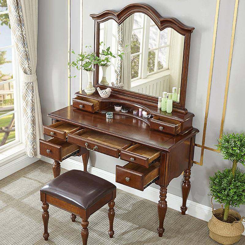美式柜实木台梳妆复古化妆桌RZW卧室桌收纳一体欧式小户型简约家,家装主材,卫浴五金组合套装/挂件套餐,淘宝优惠券,粉丝福利购,淘宝优惠卷