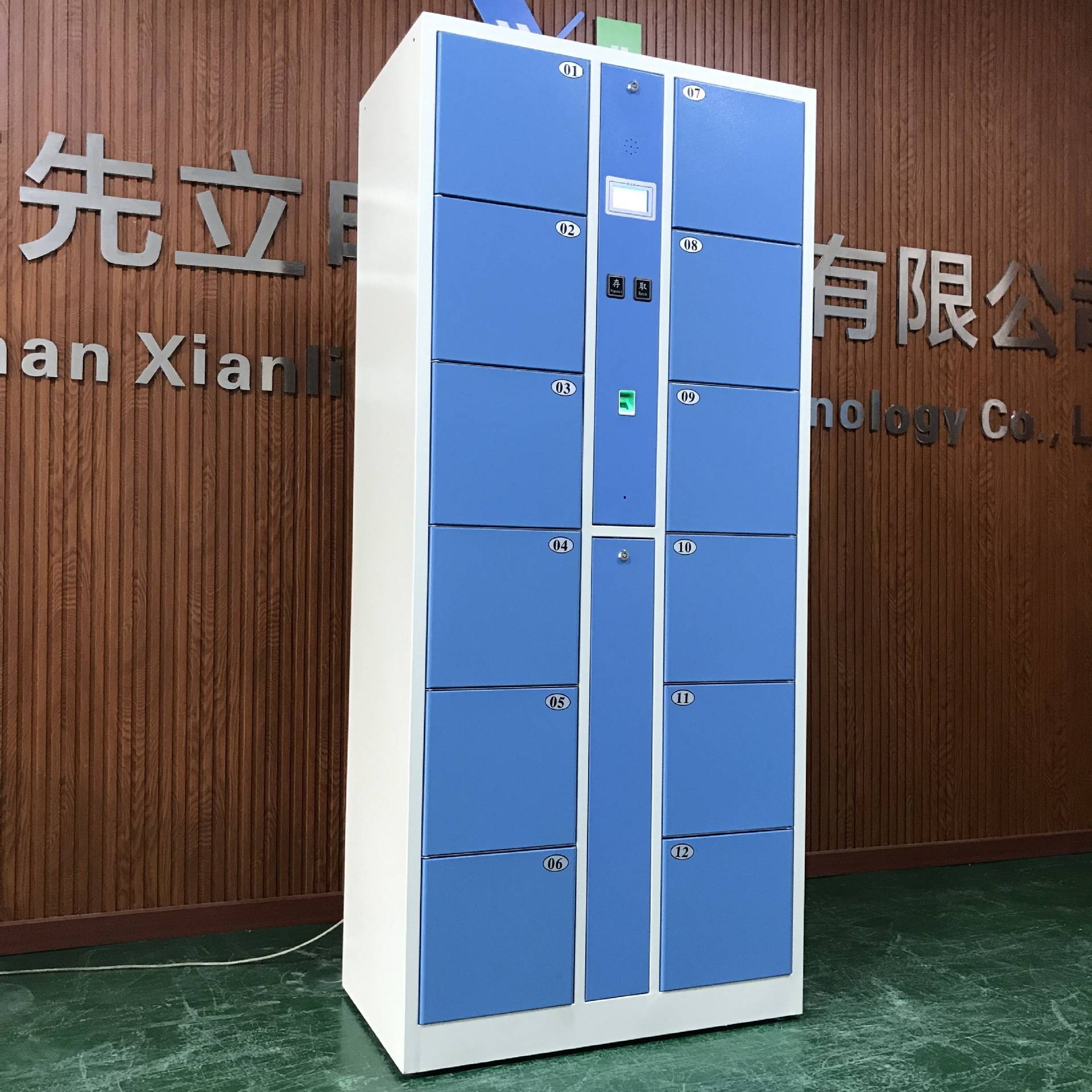 厂家直销电子存包柜超市12门指纹密码刷卡人脸识别智能寄存柜现货
